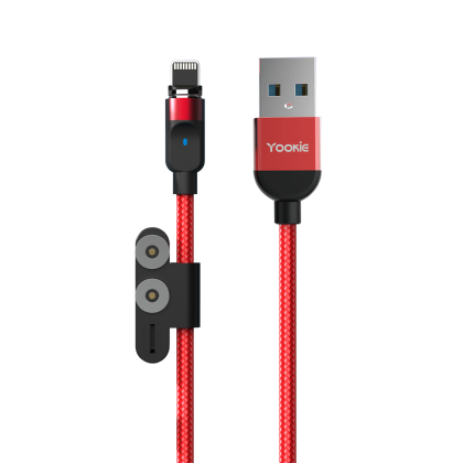 Магнитен кабел за данни Yookie CB4, 3 в 1, Micro USB, Lightning, Type-C, 1.0m, Различни цветове 