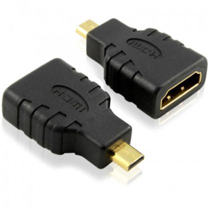 Преходник DeTech HDMI F - Micro Hdmi M, Черен 