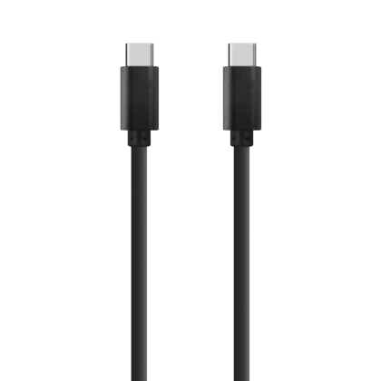 Кабел за данни DeTech, USB Type-C - USB Type-C 2.0, 1.0m, Черен 