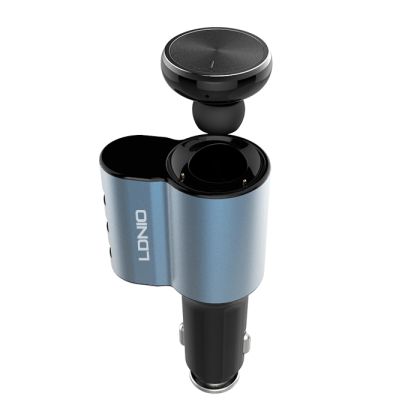 Зарядно за кола + Bluetooth слушалка LDNIO CM21, 2 в 1, 5V 4.2A, Черен 