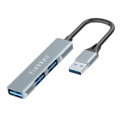 USB х
ъб Earldom ET-HUB09, USB 3.0, 3 Порта, Сив 