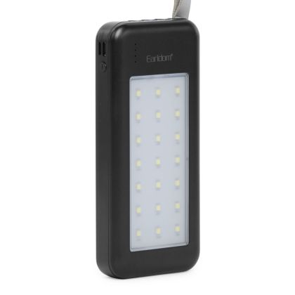 Преносима батерия Earldom ET-PB48. 10000mAh, LED Фенер, Черен 