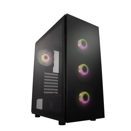 Кутия FSP CMT340 PLUS TG ATX Mid Tower, Черна