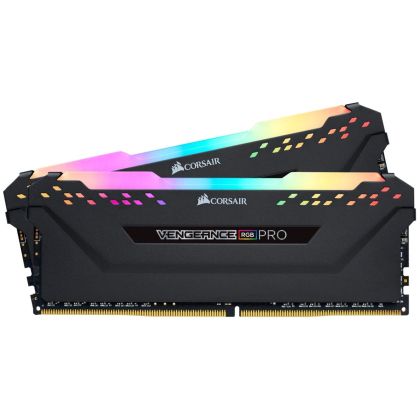 Памет Corsair Vengeance PRO RGB Black 16GB(2x8GB) DDR4 PC4-28800 3600MHz CL18 CMW16GX4M2D3600C18