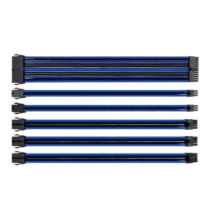 Комплект оплетени кабели Thermaltake TtMod, Black/Blue