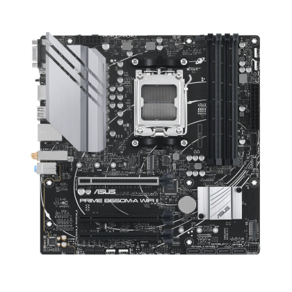 Дънна платка ASUS PRIME B650M WI-FI II socket AM5, 4xDDR5, Aura Sync, PCIe 5.0 SSD Slot