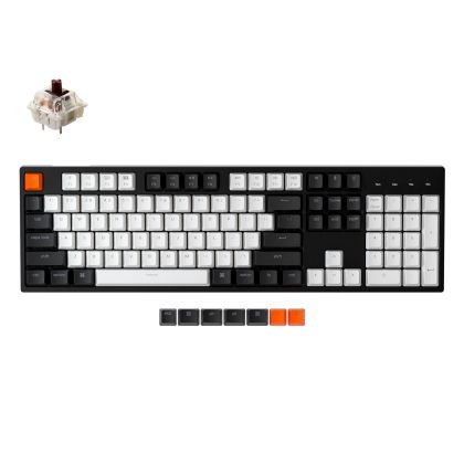 Геймърска Механична клавиатура Keychron C2 Hot-Swappable Full-Size Gateron G Pro Brown Switch RGB LED