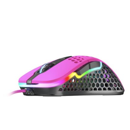 Геймърска мишка Xtrfy M4 Pink, RGB, Розов