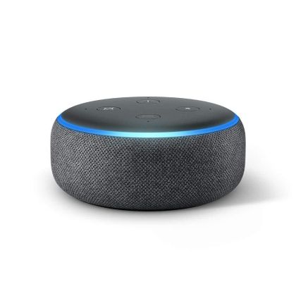 Преносима смарт тонколона Amazon Echo Dot 3 Charcoal, гласов асистент, Черен