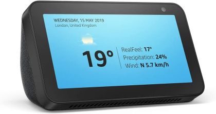 Смарт тонколона Amazon Echo Show 5, сензорен екран, гласов асистент, Черен