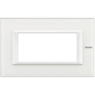 Рамка 4М Rectangular White glass (VBB)