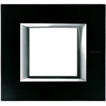 Рамка 2М Rectangular Black glass (VNN)