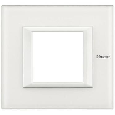 Рамка 2М Rectangular White glass (VBB)