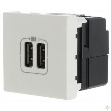 Контакт 2xUSB 1500mA 2М Бял