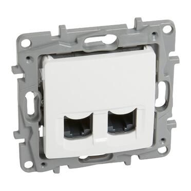 Розетка 2xRJ45 Cat. 6 UTP Бял