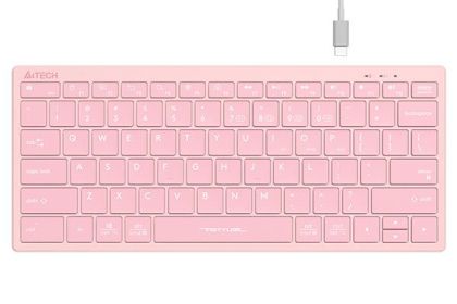 Безжична клавиатура A4TECH FBX51C FSTyler Baby pink, Bluetooth, 2.4 GHz, USB-C, Кирилизирана, Розов