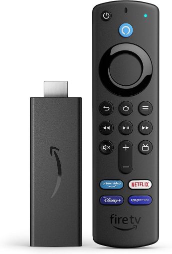 Мултимедиен плеър AMAZON Fire TV Stick, Wi-Fi 6, Alexa Voice Remote, Черен