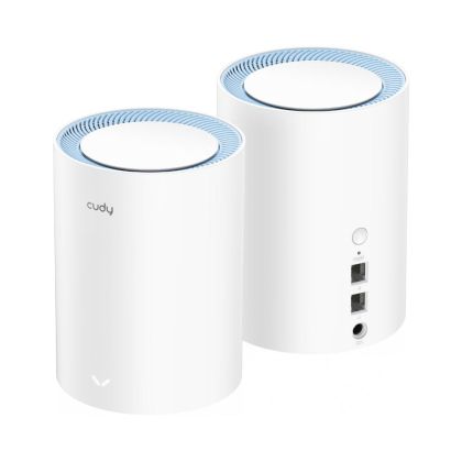 Безжична Mesh система Cudy M1200 2, AC1200 Dual Band, 2.4/5 GHz, 300 -  867 Mbps, 2 броя