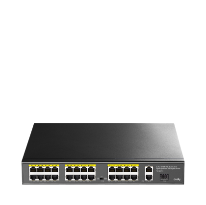 Суич Cudy FS1026PS1, 24 x 10/100 PoE+ Switch 2 x Gigabit порта, 1 x SFP Slot