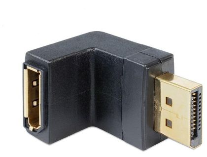 Адаптер Delock, DisplayPort мъжко - DisplayPort женско, 90, Черен