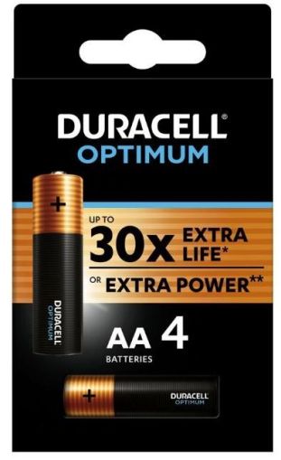 Алкална батерия DURACELL OPTIMUM LR6 /4 бр. в блистер/ 1.5V