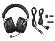 Геймърски безжични слушалки PowerColor Alphyn AH10 - Черни
