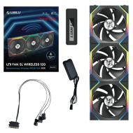 Вентилатори 3бр Lian Li UNI FAN SL Wireless ARGB PWM Reverse Blade - 120 mm Черен + Контролер