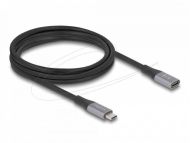 Delock Удължителен кабел USB-C, 40 Gbps, PD 240W, 2 м, сив