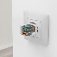HAMA Бързо мини Gan зарядно, 30 W, 1x USB-C, 1x USB-A, PD, бял