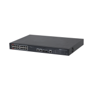 Суич Dahua PFS4218-16ET-240, 16 портов, управляем, PoE, Gigabit