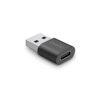 Адаптер HAMA USB-A мъжко - USB-C женско, USB 3.2 Gen 2, 10 Gbit/s, Черен