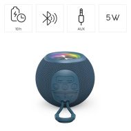 HAMA Блутут колонка "Ball Shape Speaker", 5 светлинни режима, 5W, синя