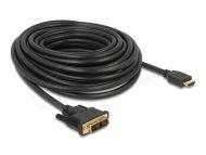 Кабел Delock HDMI мъжко - DVI-D 18+1 (Single Link )мъжко, 10м, двупосочен, black