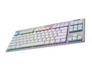 Безжична геймърска механична клавиатура Logitech G915X White Lightspeed TKL - GL Tactile Switch