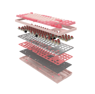 А4tech Геймърска механична  клавиатура Bloody Energy Pink S87 BLMS TKL RGB Backlit red switch , USB