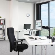 Стойка за монитор за бюро HAMA, Регулируема, Амортисьор, 13" - 35", 15 кг, Черна