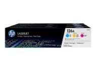 HP 126A original Toner cartridge CF341AD cyan magenta yellow 3x 1.000 pages 3-pack