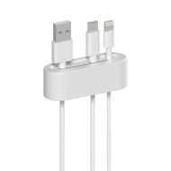 HAMA Органайзер за кабели самозалепващ, 2 бр., бял