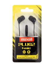 Слушалки  с микрофон MAXELL PLUGZ черна