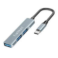 USB х
ъб Earldom ET-HUB10, Type-C, 3 Порта, USB 3.0, Сив 