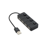 USB х
ъб , USB 2.0, 4 Порта, Черен 