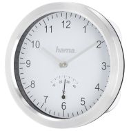 Часовник за баня Hama Aluminium, ?17 cm, за стена, Сребрист