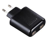Зарядно Hama, 2x USB, 4.8 A, черно