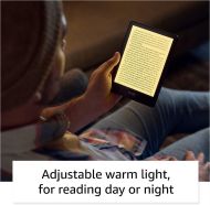 eBook четец Kindle Paperwhite 2022,, Регулируема светлина, Bluetooth, IPX8, Черен