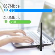 Безжичен адаптер Cudy WU1400, USB 3.0, 2.4/5 Ghz, Външна антена 